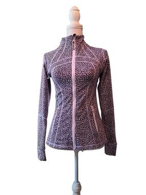 lululemon athletica Women’s Purple Abstract Patterned Full-Zip Athletic Jacket